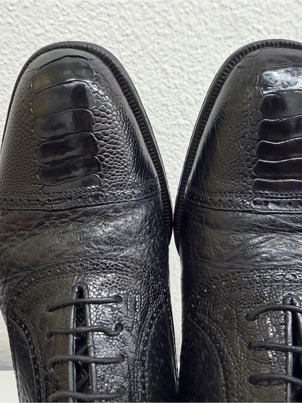Moreschi Adrano Men’s Oxford Dress Shoes US 9 Black Made in Italy